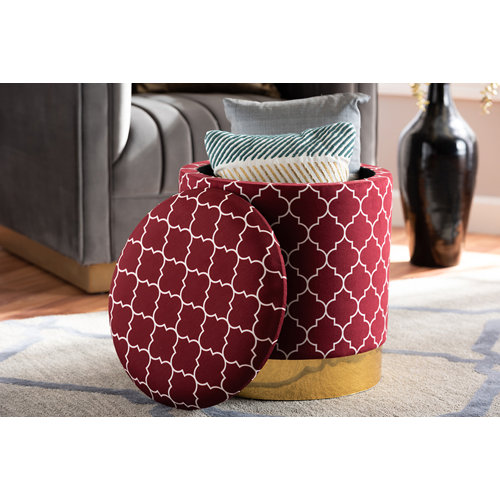 Mercer41 Asotin Quatrefoil Storage Ottoman Wayfair